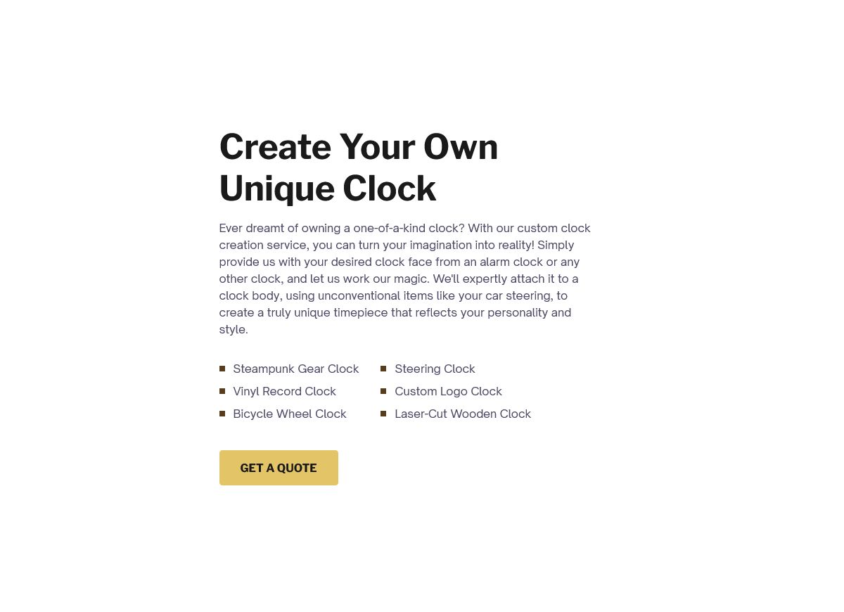 Create Your Own Unique Clock