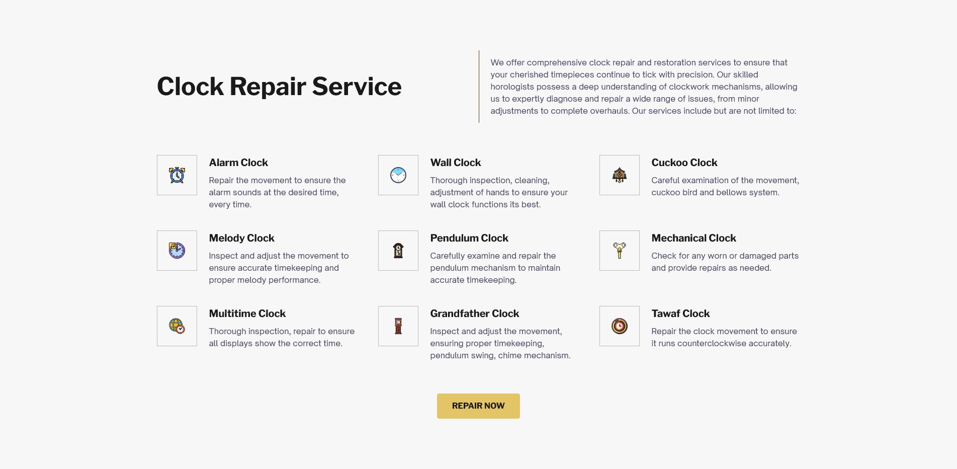 Clock Repair Service